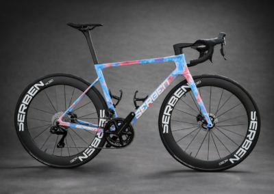 vélo route serben peinture ciel nuage, unique et personnalisée